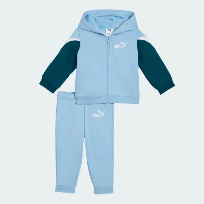 PUMA MINICATS ESSENTIALS BLOCK HOODED ZIP SET INFANTS