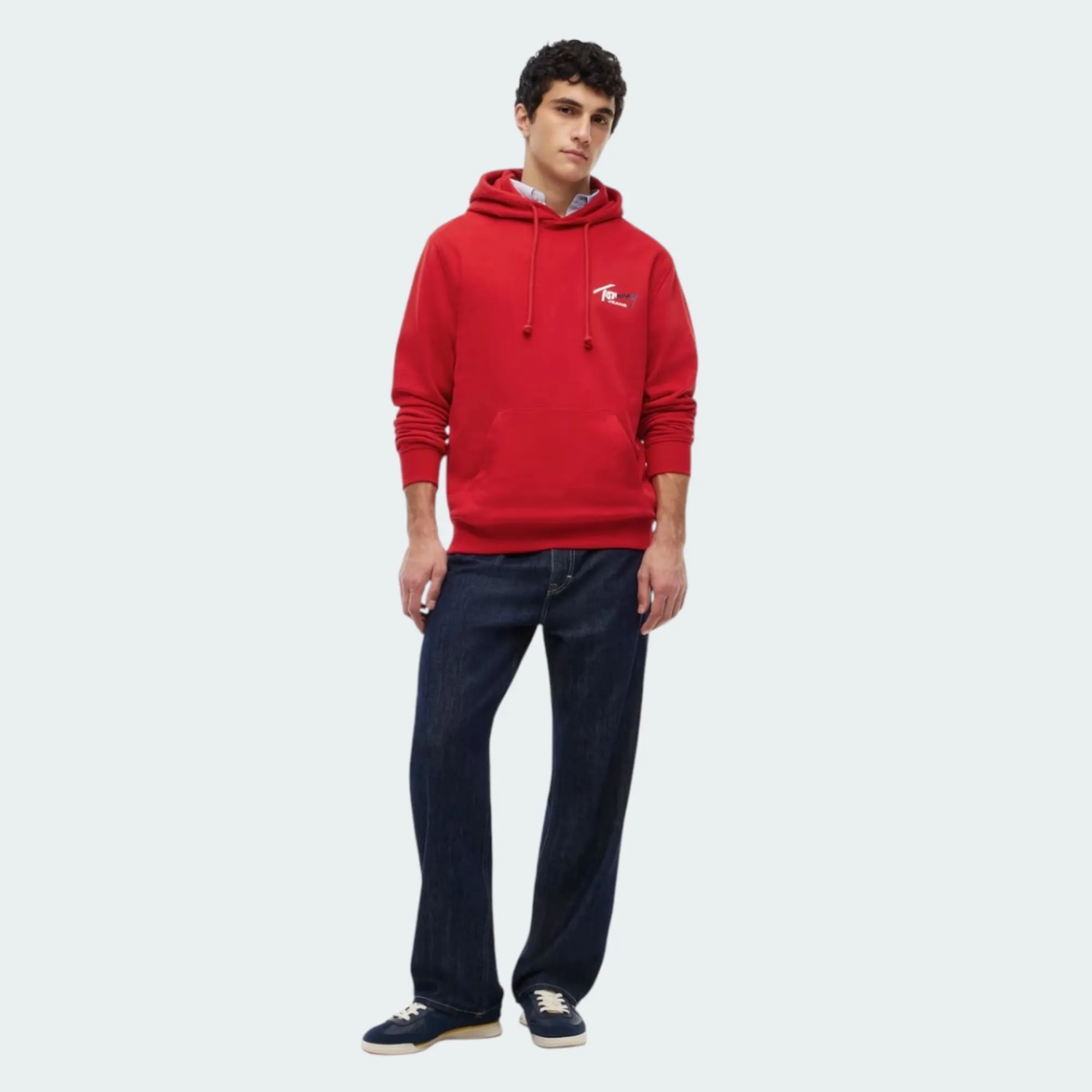 TOMMY JEANS MENS REGULAR ENTRY SIGN HOODIE