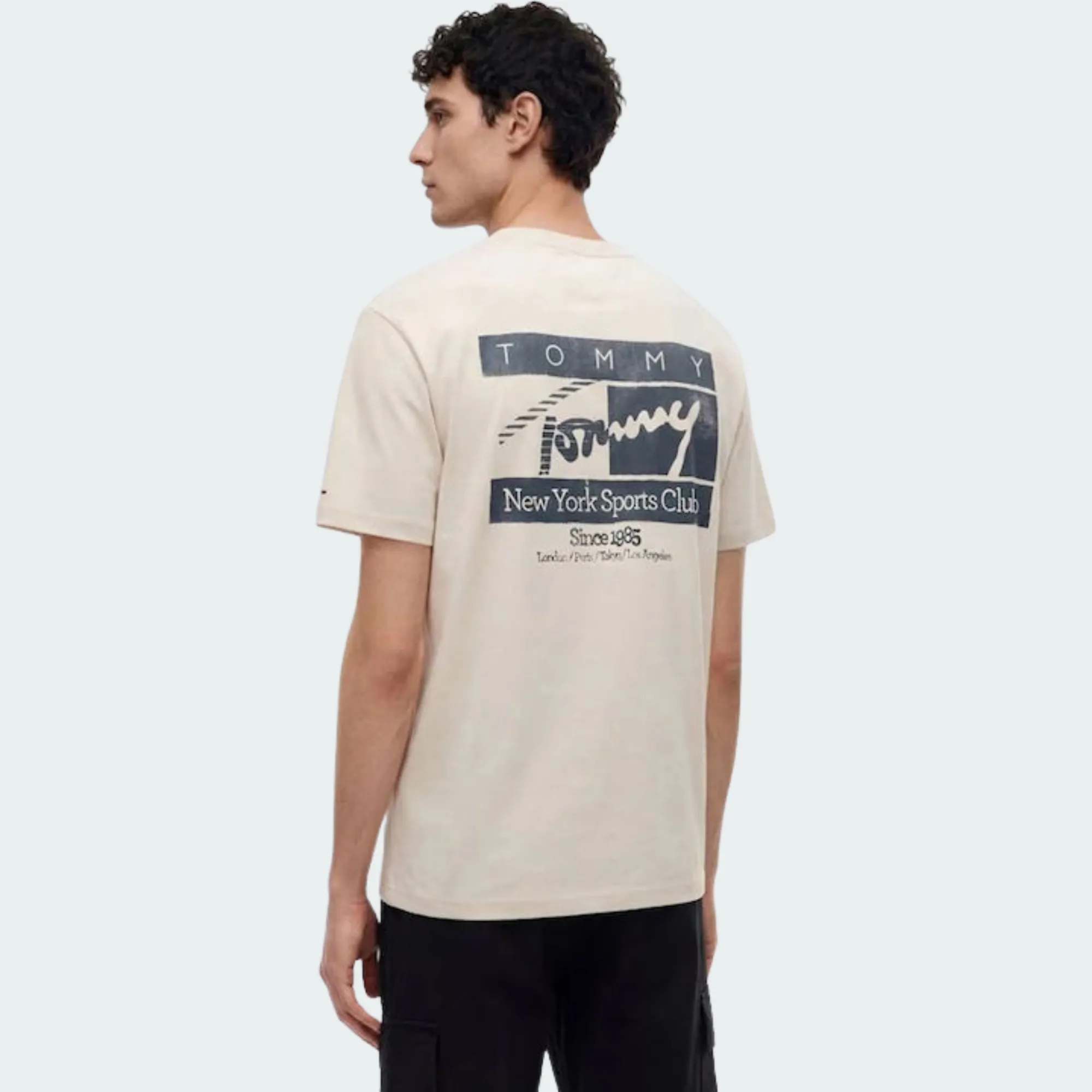 TOMMY JEANS MENS REGULAR SIGN FLAG TEE