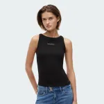 TOMMY JEANS WOMENS SLIM ESSENTIAL LOGO RIB TANK