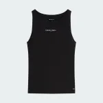 TOMMY JEANS WOMENS SLIM ESSENTIAL LOGO RIB TANK