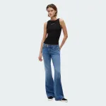 TOMMY JEANS WOMENS SLIM ESSENTIAL LOGO RIB TANK