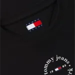 TOMMY JEANS WOMENS SLIM ESSENTIAL LOGO2 RIB TEE