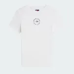 TOMMY JEANS WOMENS SLIM ESSENTIAL LOGO2 RIB TEE
