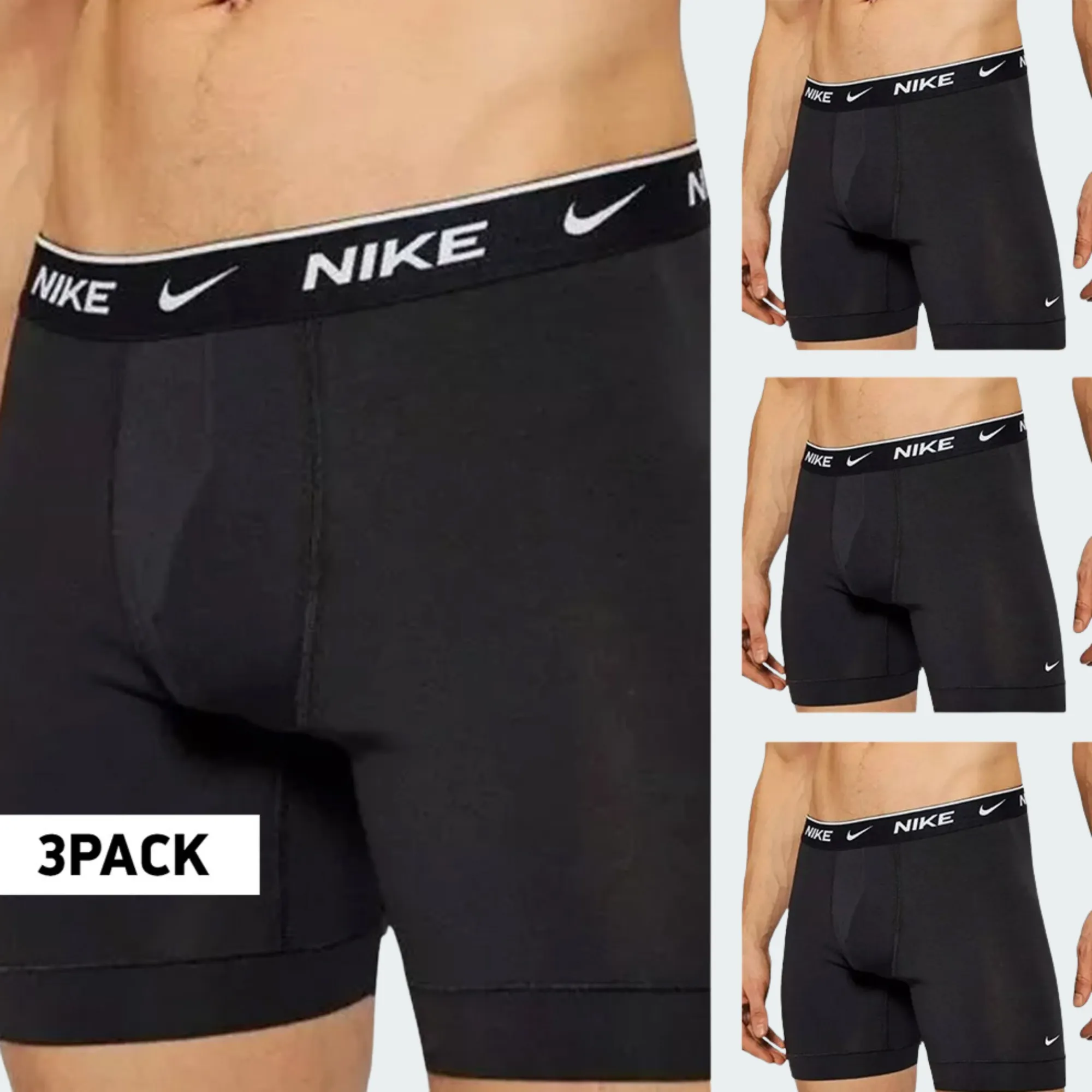 NIKE ESSENTIAL COTTON STRETCH BOXER 3 PACK
