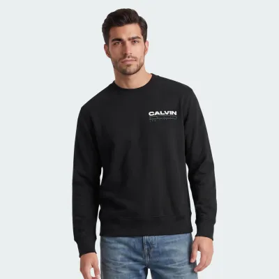 CALVIN KLEIN JEANS PREMIUM TERRY GRAPHIC CREWNECK