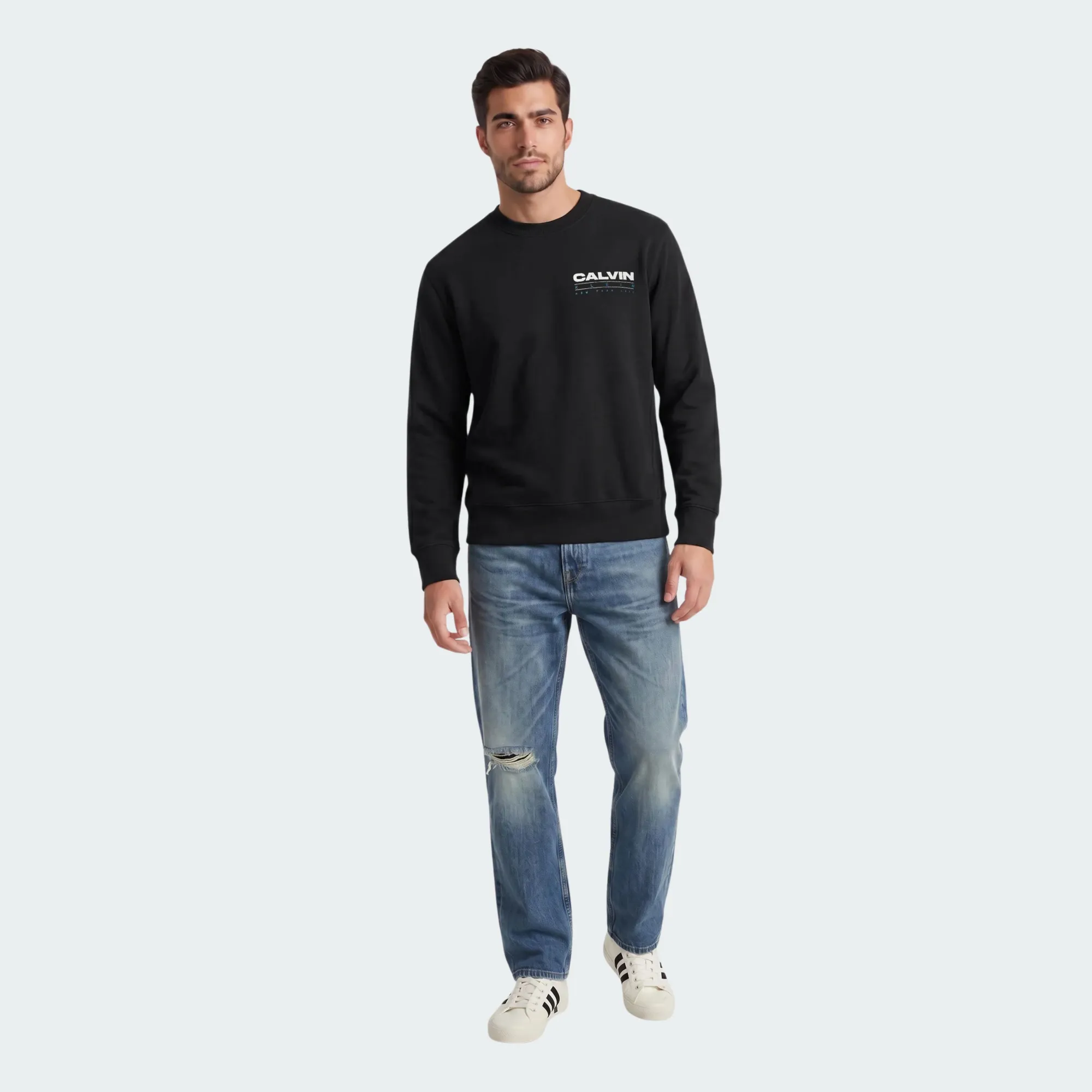 CALVIN KLEIN JEANS PREMIUM TERRY GRAPHIC CREWNECK