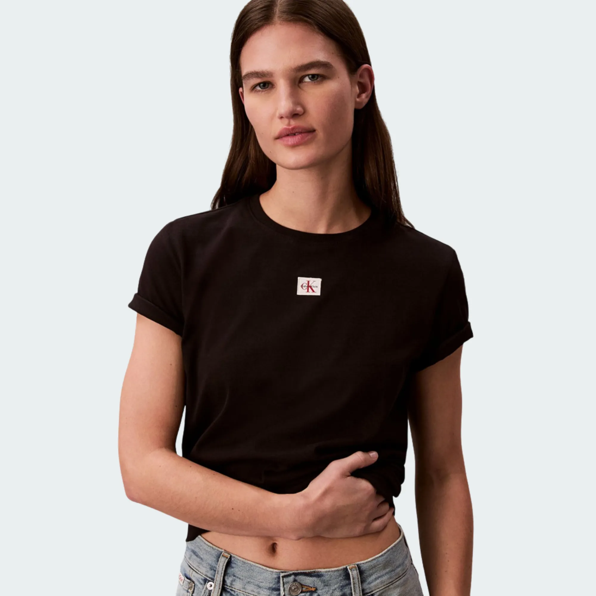CALVIN KLEIN JEANS WOVEN LABEL CLASSIC FIT TEE
