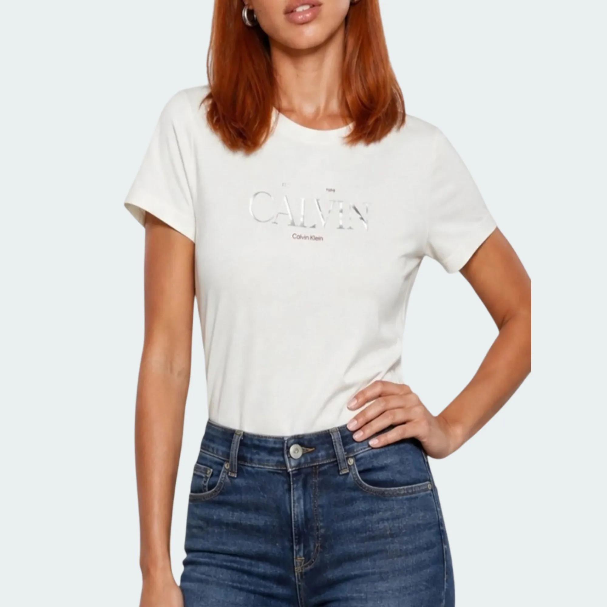 CALVIN KLEIN JEANS CLASSIC RESORT FOIL LOGO TEE