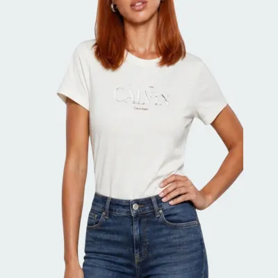 CALVIN KLEIN JEANS CLASSIC RESORT FOIL LOGO TEE