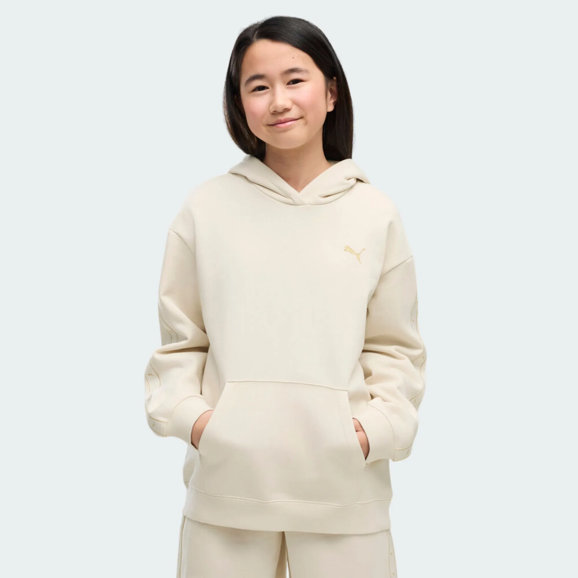 PUMA ESSENTIALS TAPE RELAXED HOODIE GIRLS