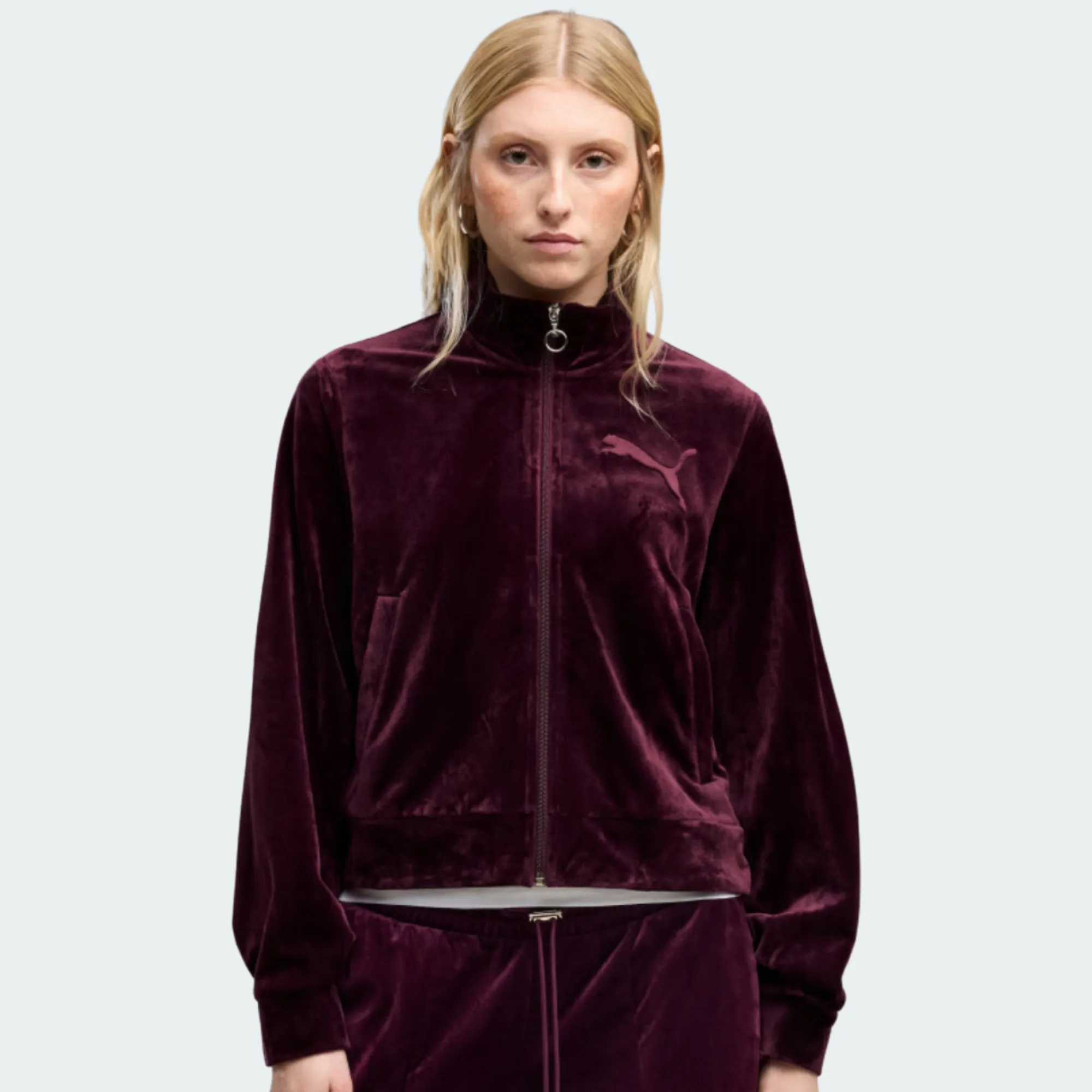 PUMA ESSENTIALS ELEVATED VELOUR TRACKJACKET