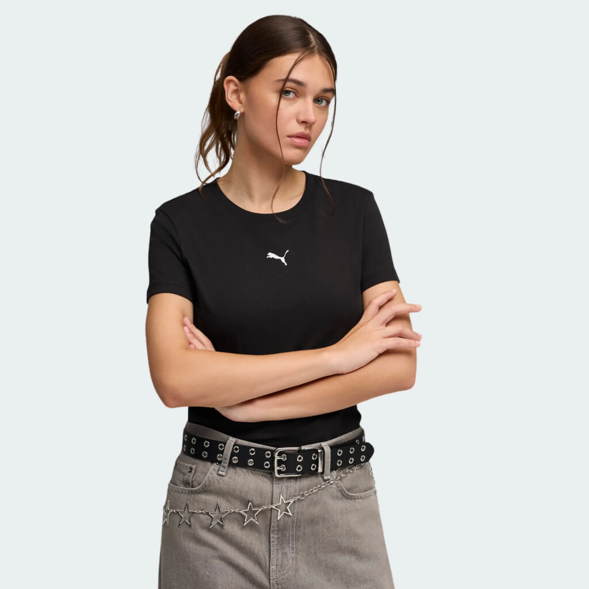 PUMA ESSENTIALS CENTERED CAT LOGO TEE
