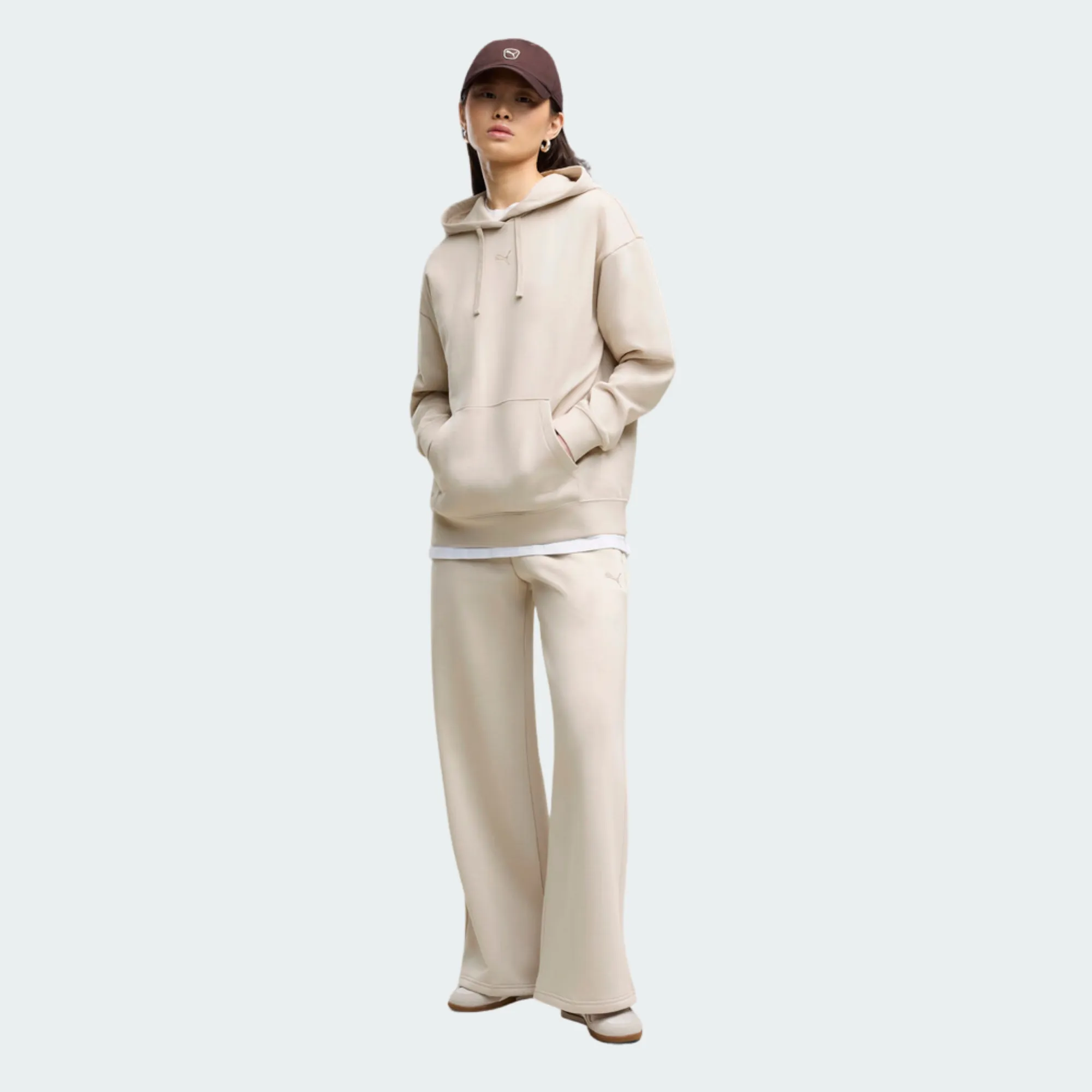 PUMA ESSENTIALS CENTERED CAT LOGO RELAXED HOODIE