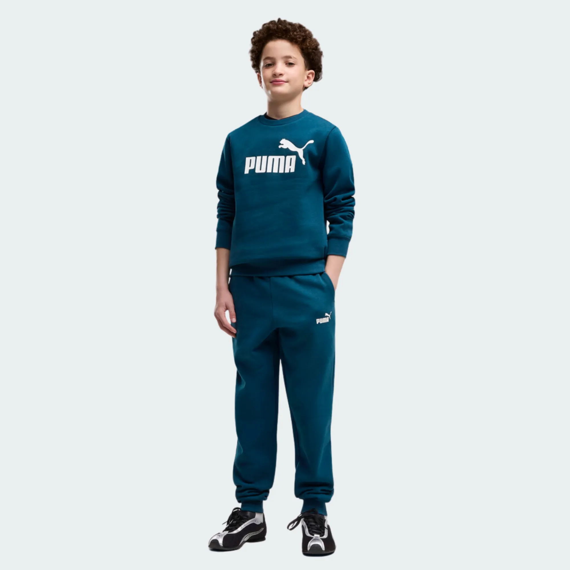 PUMA ESSENTIALS NO.1 LOGO CREW SWEAT SUIT  BOYS