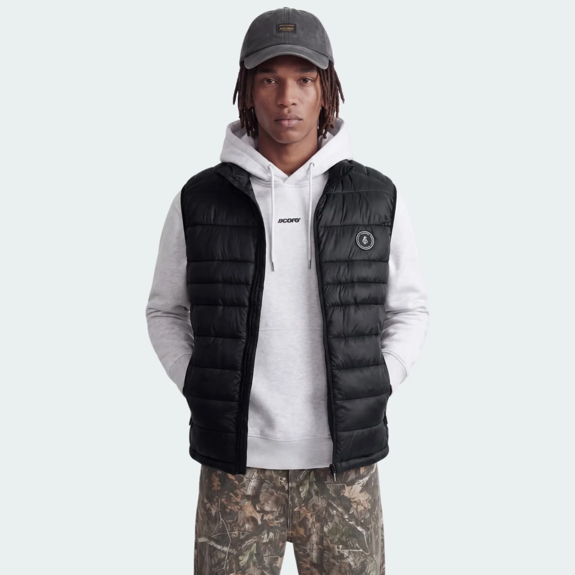 JACK & JONES KINGSLEY LIGHT BODYWARMER COLLAR