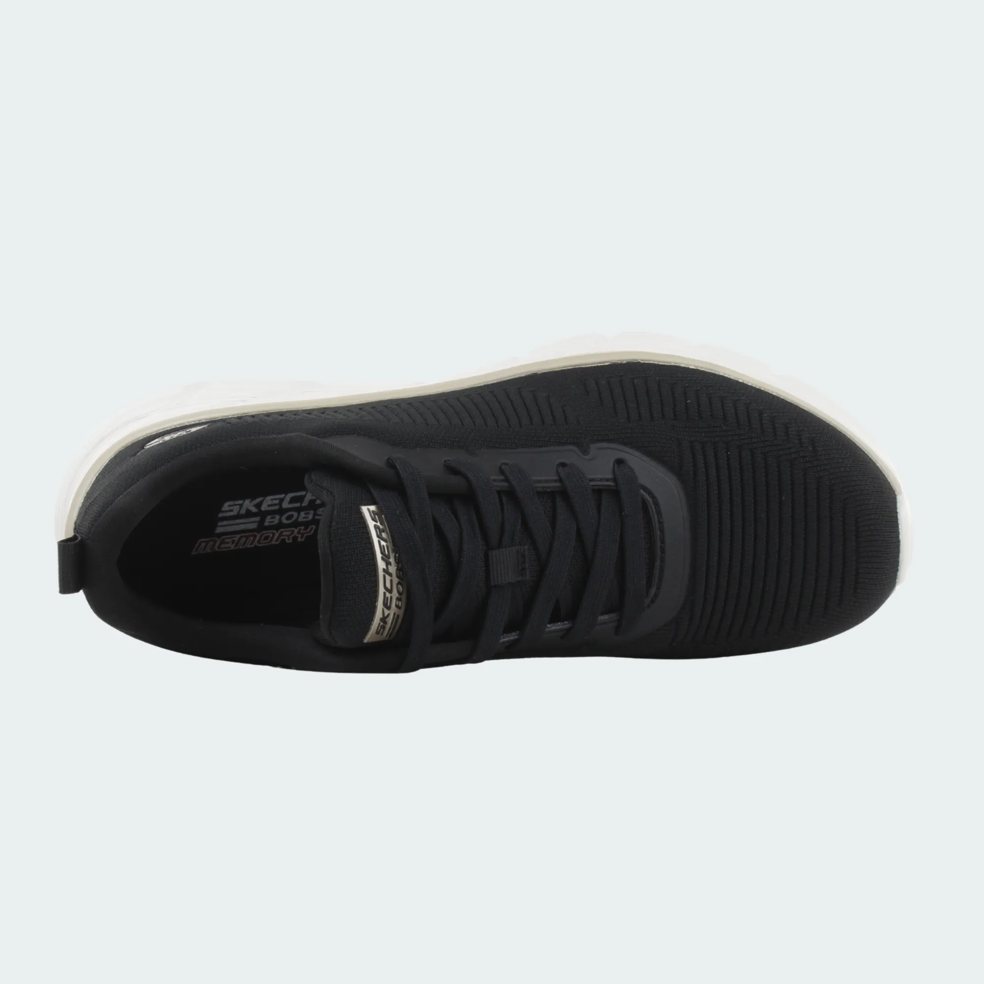 SKECHERS BOBS FLEX - ENGINEERED KNIT FASHION LACE UP SNEAKER