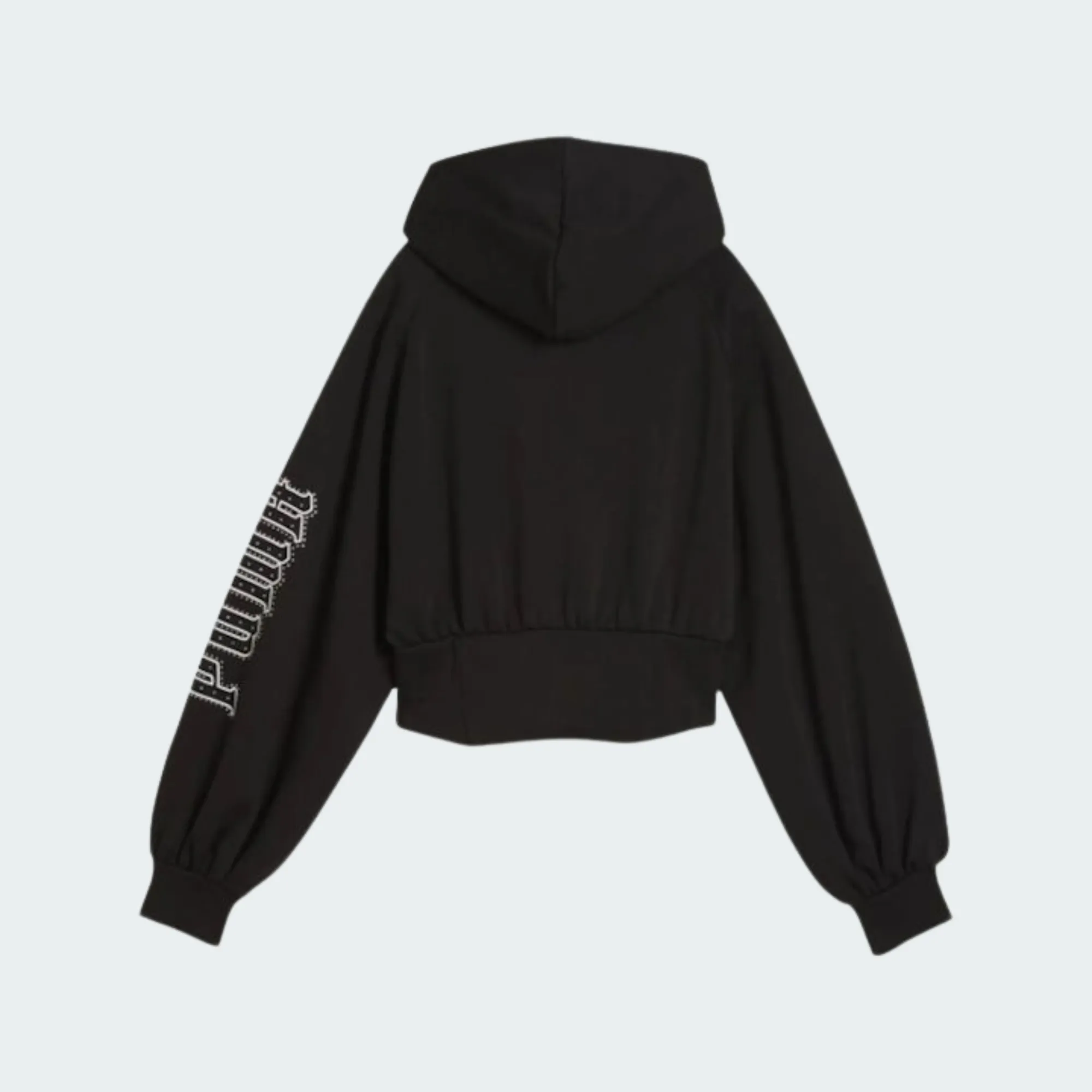 PUMA STREET GLAM BEDAZZLED ZIP BALLOON SLEEVE HOODIE