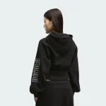 PUMA STREET GLAM BEDAZZLED ZIP BALLOON SLEEVE HOODIE