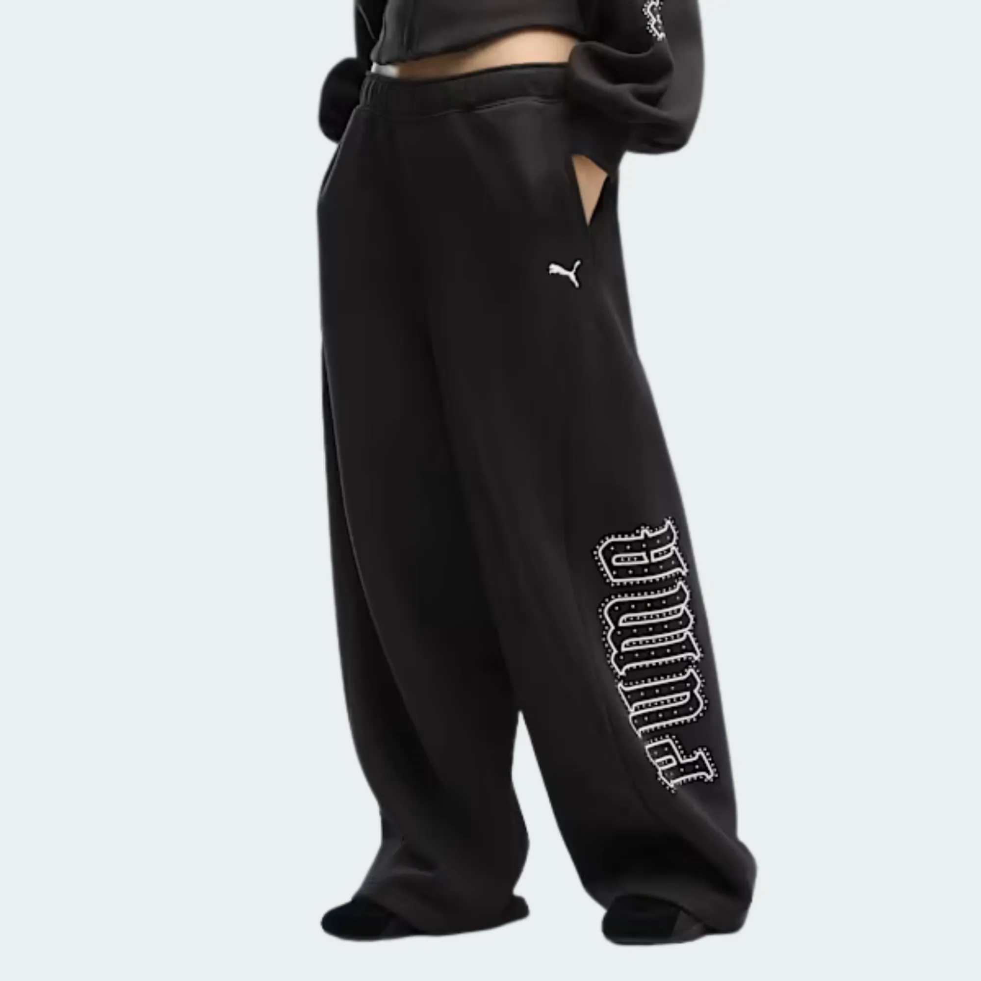 PUMA STREET GLAM SLOUCHY BEDAZZLED PANTS