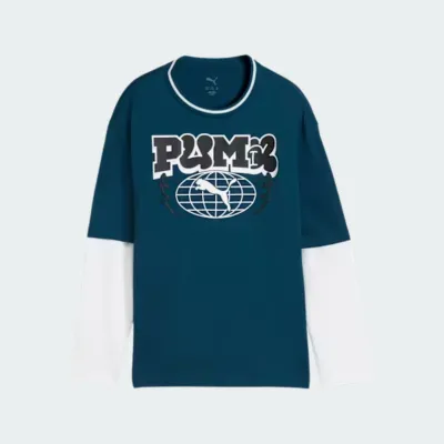 PUMA MID90S RELAXED LAYERED LONGSLEEVE TEE BOYS