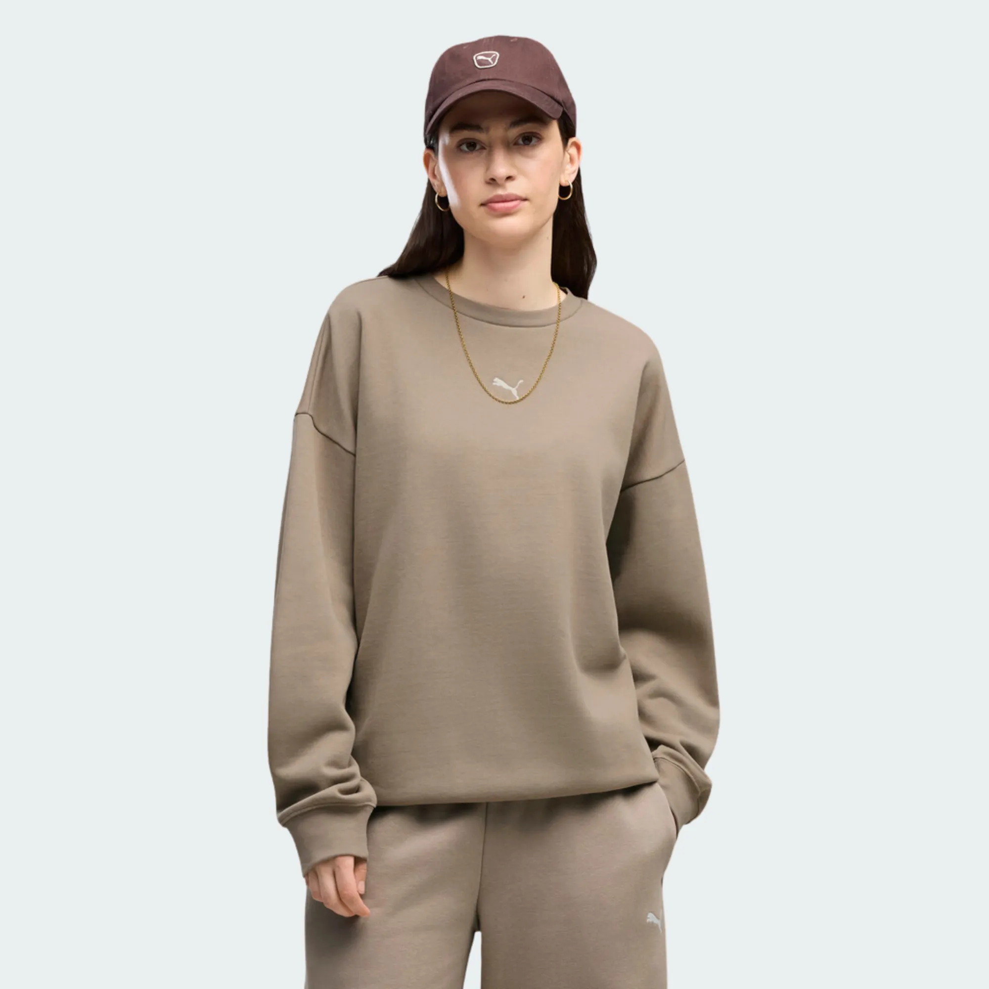 PUMA ESSENTIALS PUMA LOGO OVERSIZED CREW