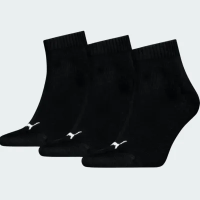 PUMA UNISEX QUARTER PLAIN 3PACK SOCKS