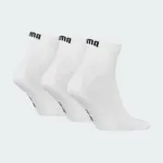 PUMA UNISEX QUARTER PLAIN 3PACK SOCKS