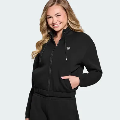 GUESS CECILIA SCUBA ZIP SWEATSHIRT