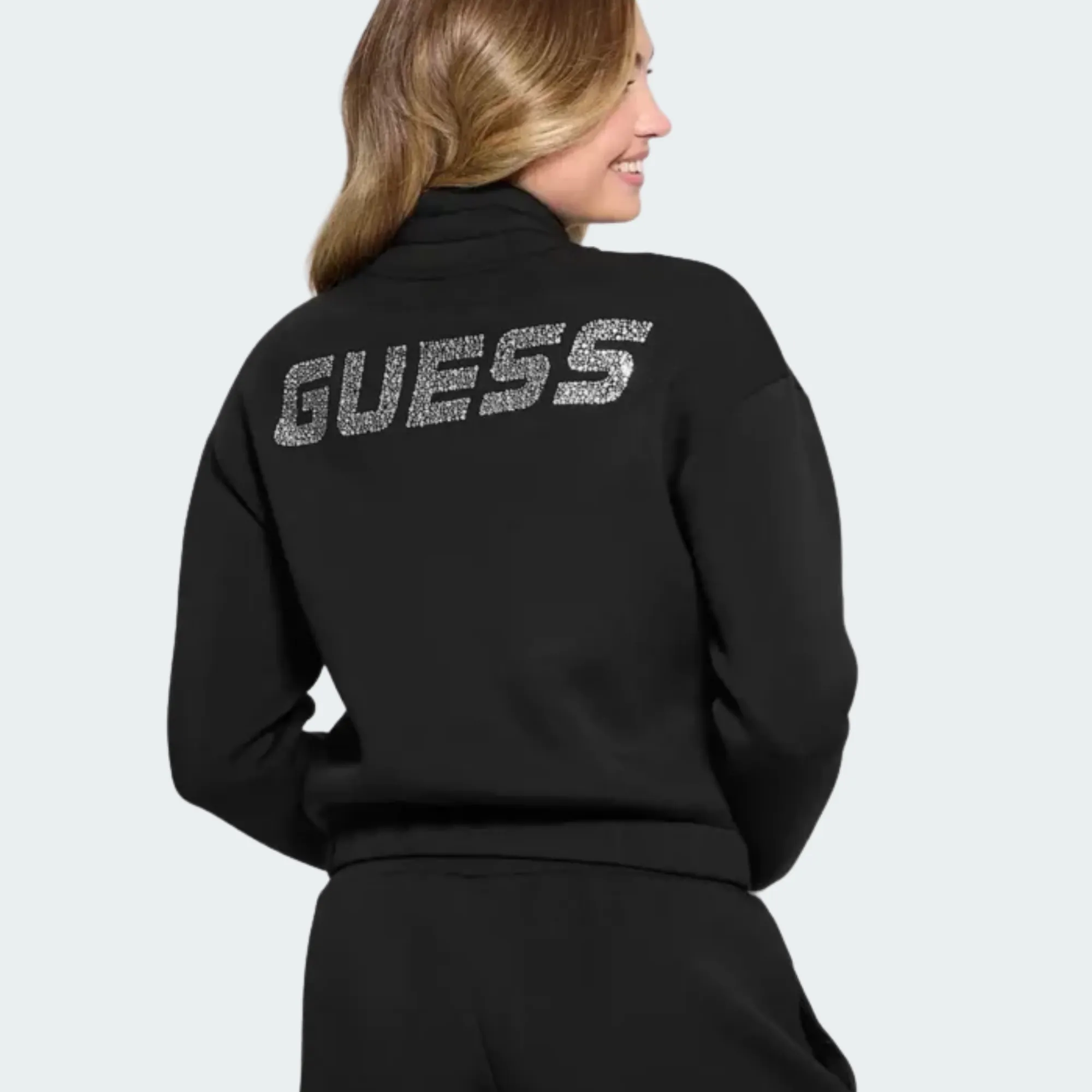 GUESS CECILIA SCUBA ZIP SWEATSHIRT