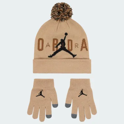 NIKE JORDAN HBR POM BEANIE SET