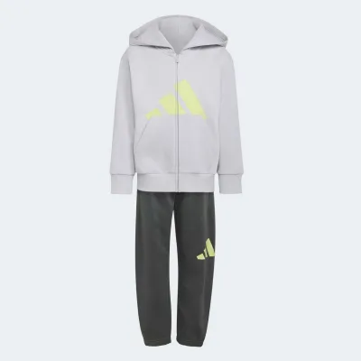 ADIDAS LITTLE KIDS BIG LOGO FLEECE ZIP SET