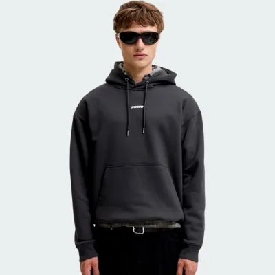 JACK & JONES CLUB BACK SCRIPT PRINT SWEAT HOOD