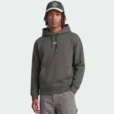 JACK & JONES CLUB BACK SCRIPT PRINT SWEAT HOOD