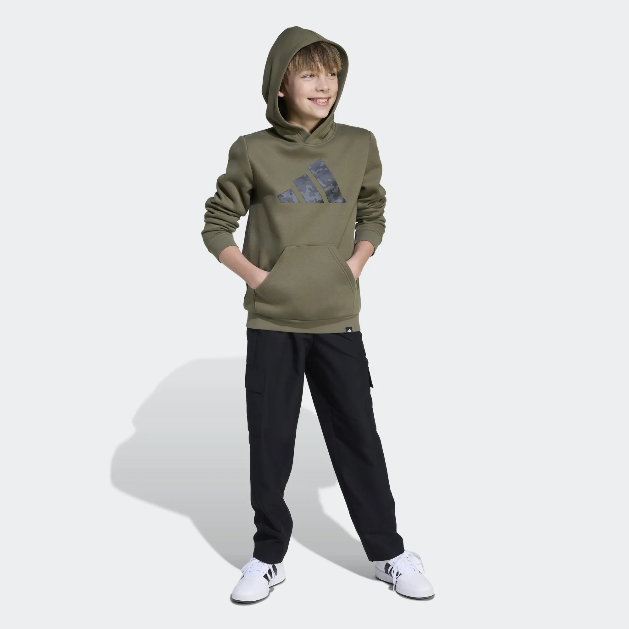 ADIDAS BOYS CAMO HOODIE