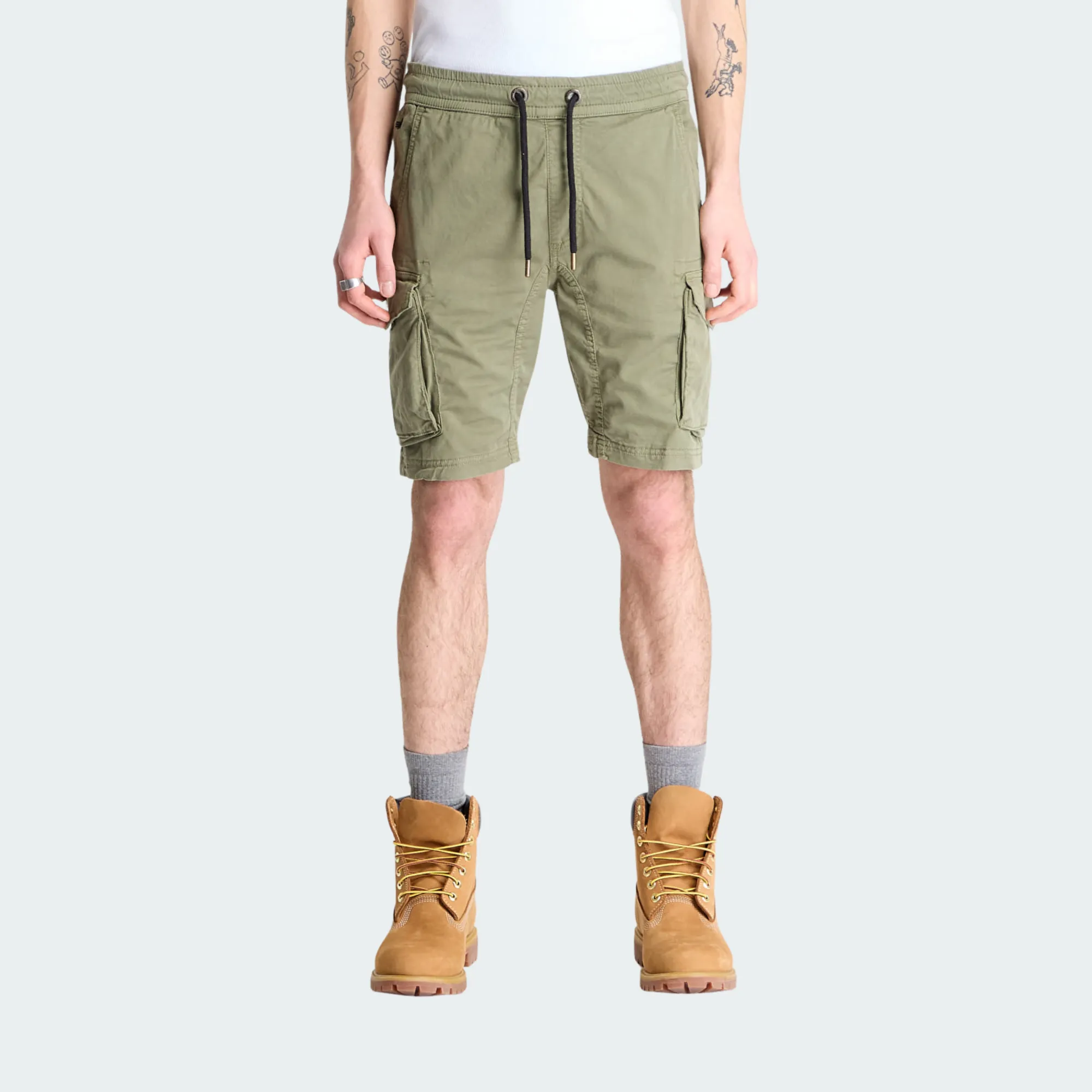 ALPHA INDUSTRIES COTTON TWILL JOGGER SHORTS