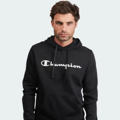 CHAMPION SCRIPT SHOP HOODED SWEATSHIRT
