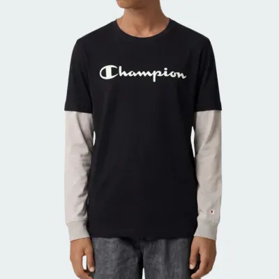 CHAMPION SCRIPT SHOP LONG SLEEVE T-SHIRT