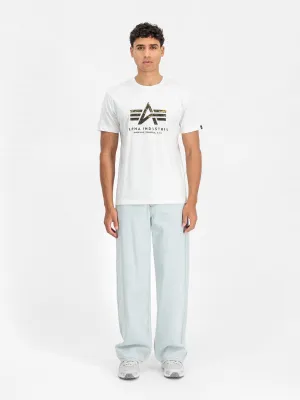 ALPHA INDUSTRIES BASIC T-SHIRT BIG LOGO EFFECT PRINT