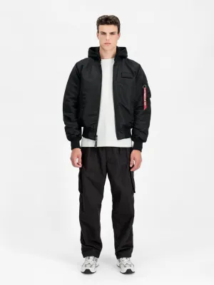 ALPHA INDUSTRIES MA-1 ZIP HOOD BACKPRINT JACKET