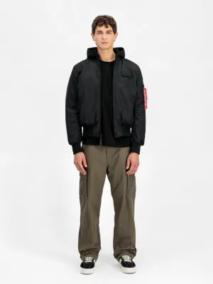 ALPHA INDUSTRIES MA-1 ZIP HOOD BACKPRINT JACKET
