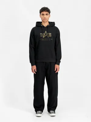 ALPHA INDUSTRIES BASIC HOODIE BIG LOGO EFFECT PRINT