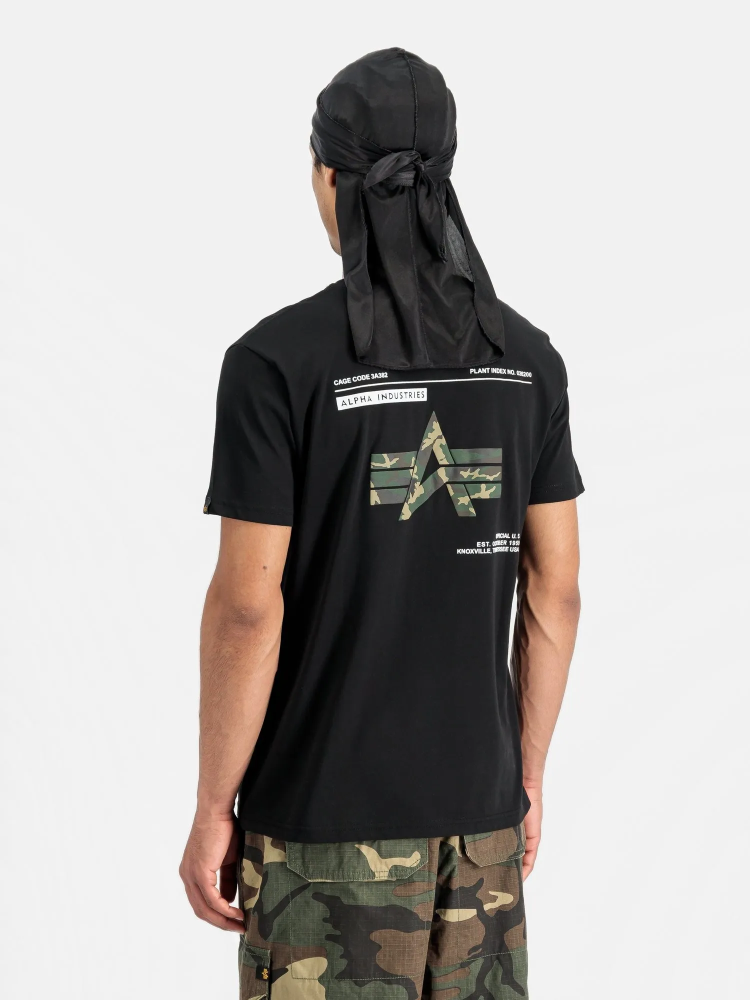ALPHA INDUSTRIES CAMO LABEL BACKPRINT T-SHIRT