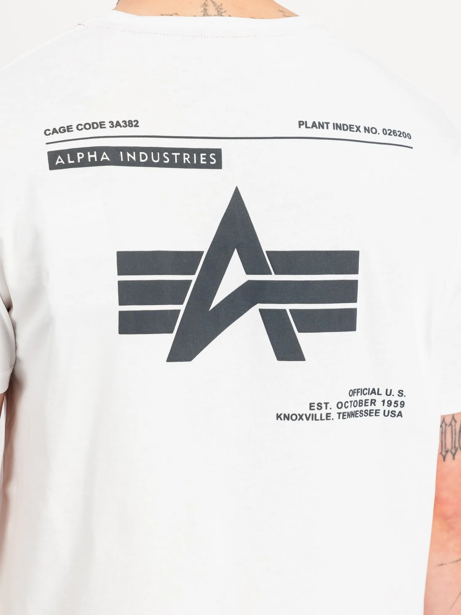 ALPHA INDUSTRIES LABEL BACKPRINT T-SHIRT