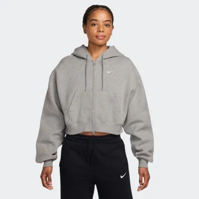 NIKE STUDIO MIDWEIGHT FLEECE WOMENS FULL ZIP HOODIE