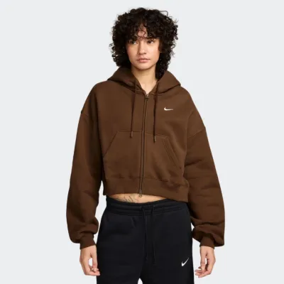 NIKE STUDIO MIDWEIGHT FLEECE WOMENS FULL ZIP HOODIE