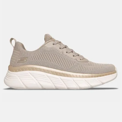 SKECHERS BOBS FLEX - ENGINEERED KNIT FASHION LACE UP SNEAKER