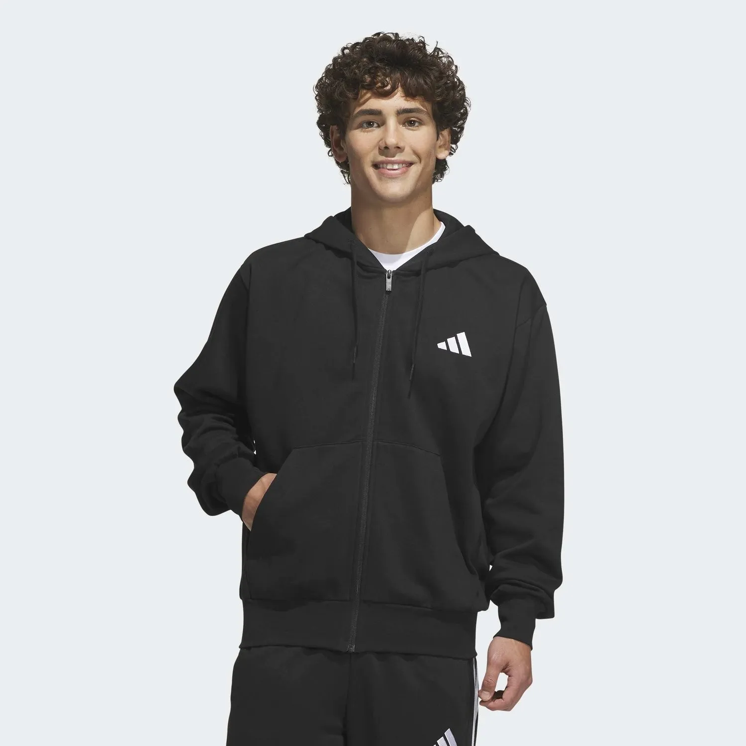 ADIDAS MENS FEELCOZY ZIP HOODIE