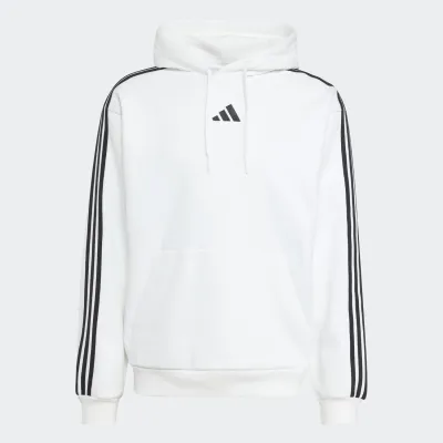 ADIDAS MENS 3 STRIPES FLEECE HOODIE
